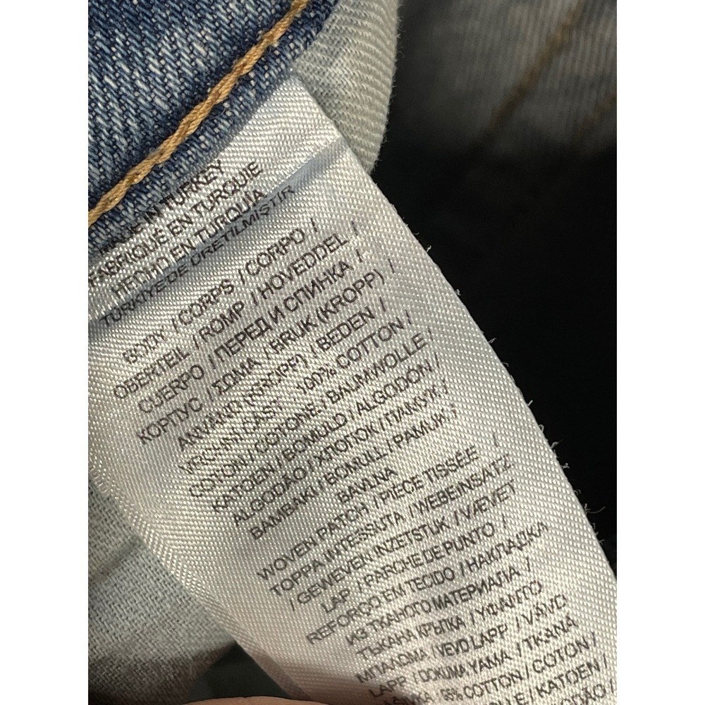 Polo Ralph Lauren Slim Boyfriend Patchwork Jeans Blue Distressed Sashiko 29 NEW - Picture 4 of 11